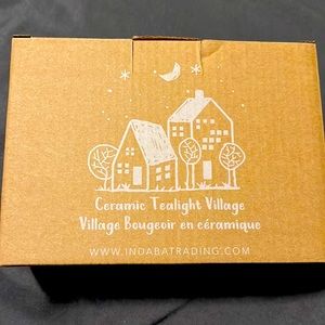 Indaba Ceramic Tealight Village from the Winter 2023 Jilly Box!